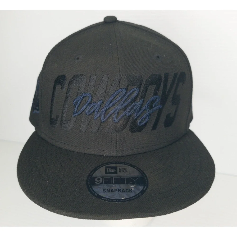 New Era 9Fifty Dallas Cowboys NFL Football Snapback‎ Cap Hat Men's OS Black Out